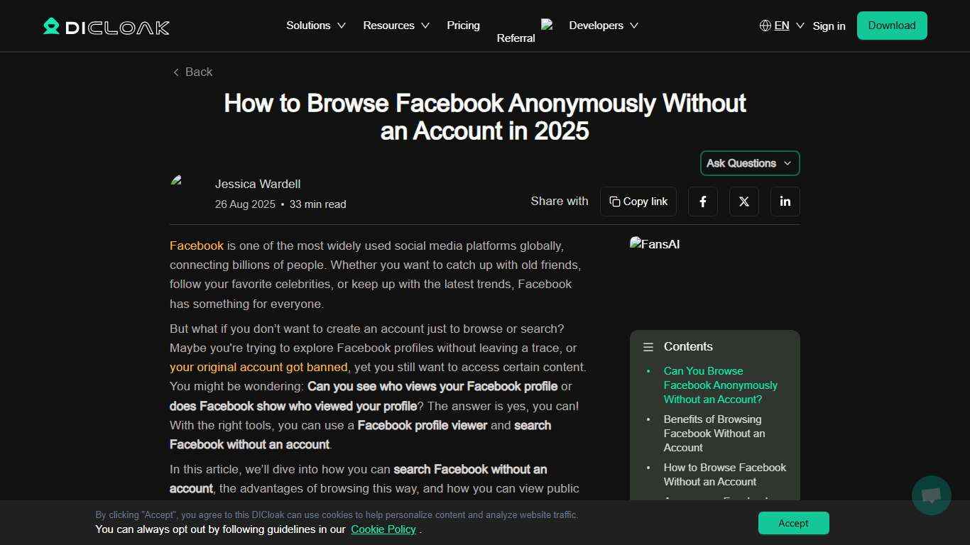 How to Browse Facebook Anonymously Without an Account in 2025