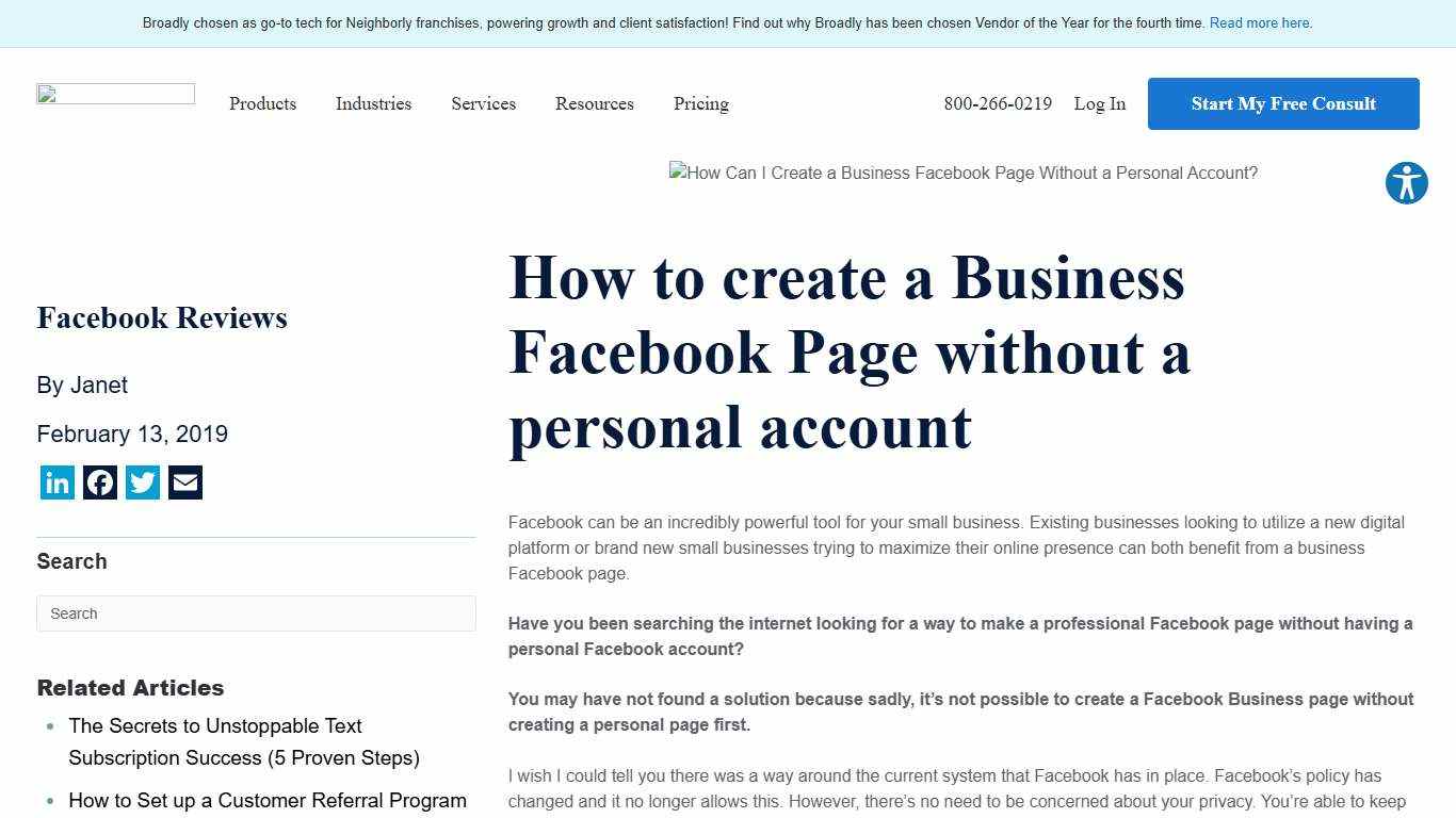 How to Create a Business Facebook Page Without a Personal Account