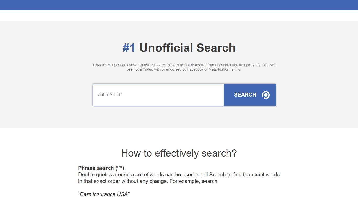 Unofficial Search – Find Posts and Person Profiles